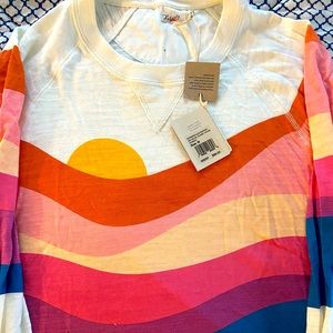 Faherty soleil sunset waves sweatshirt-NWT
